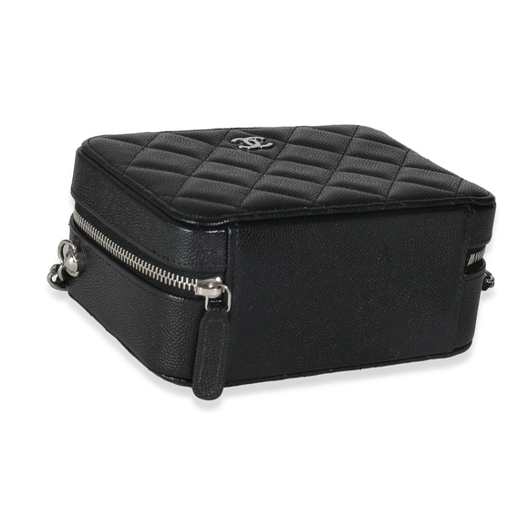 Chanel Black Quilted Caviar Square Zip Around Camera Bag - Picture 7 of 8